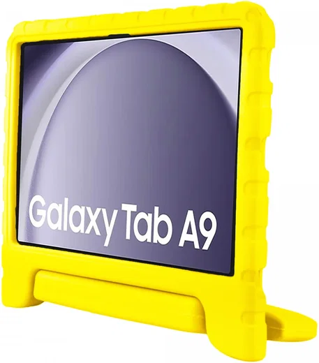 HappyCase Samsung Galaxy Tab A11 / Tab A9 Kinder Tablethoes met Handvat Geel afbeelding 9