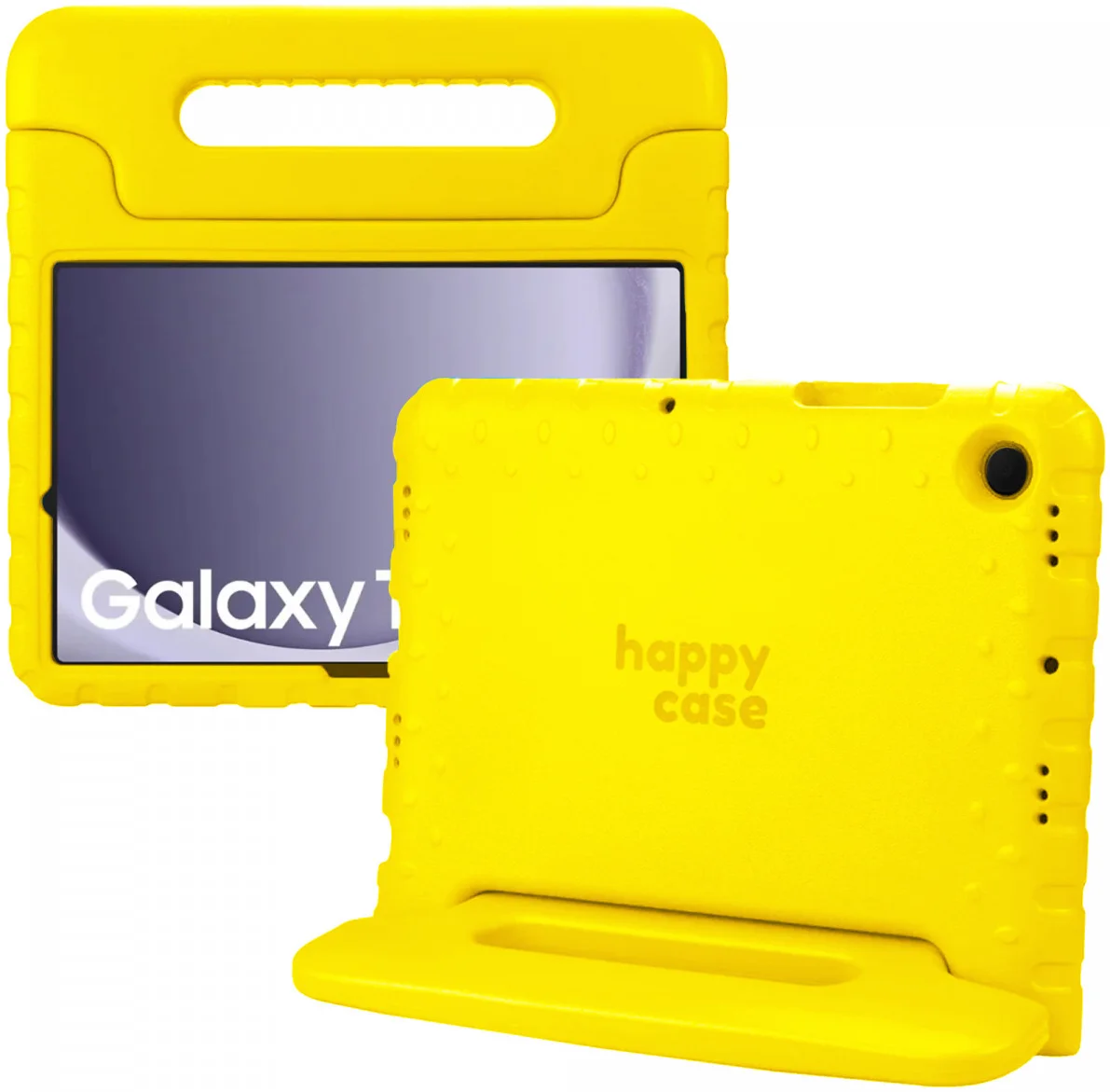 HappyCase Samsung Tab A11/A9 Plus Kindertablethoes met Handvat & Standaard Geel afbeelding 1