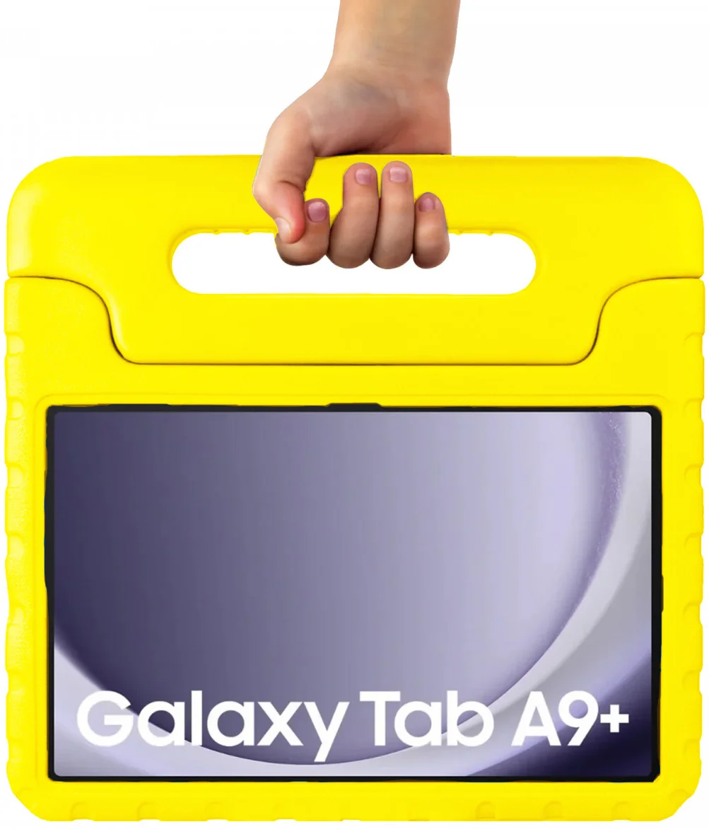 HappyCase Samsung Tab A11/A9 Plus Kindertablethoes met Handvat & Standaard Geel afbeelding 11