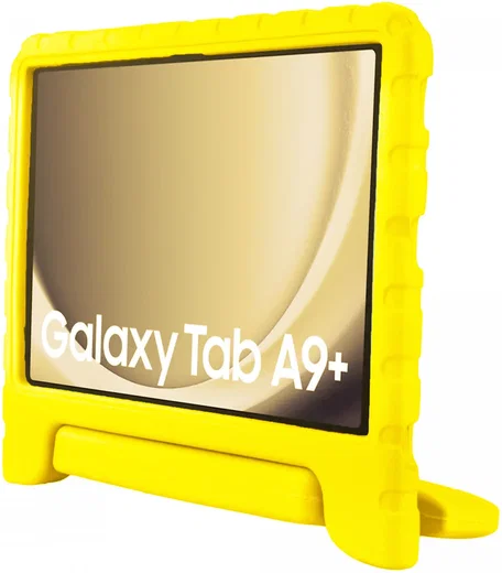 HappyCase Samsung Tab A11/A9 Plus Kindertablethoes met Handvat & Standaard Geel afbeelding 9
