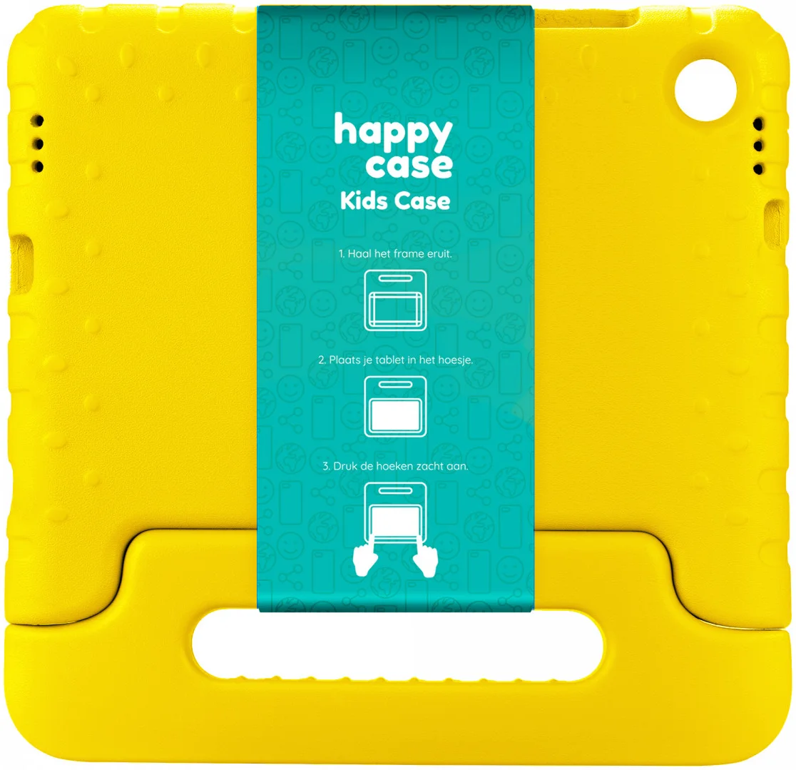 HappyCase Samsung Tab A11/A9 Plus Kindertablethoes met Handvat & Standaard Geel afbeelding 10