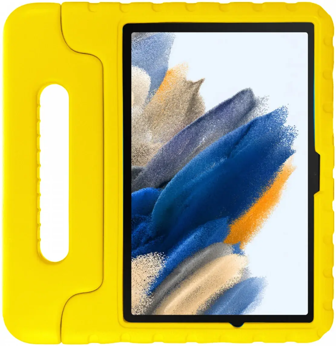 HappyCase Samsung Tab A8 Kinder Tablethoes met Handvat Geel afbeelding 2