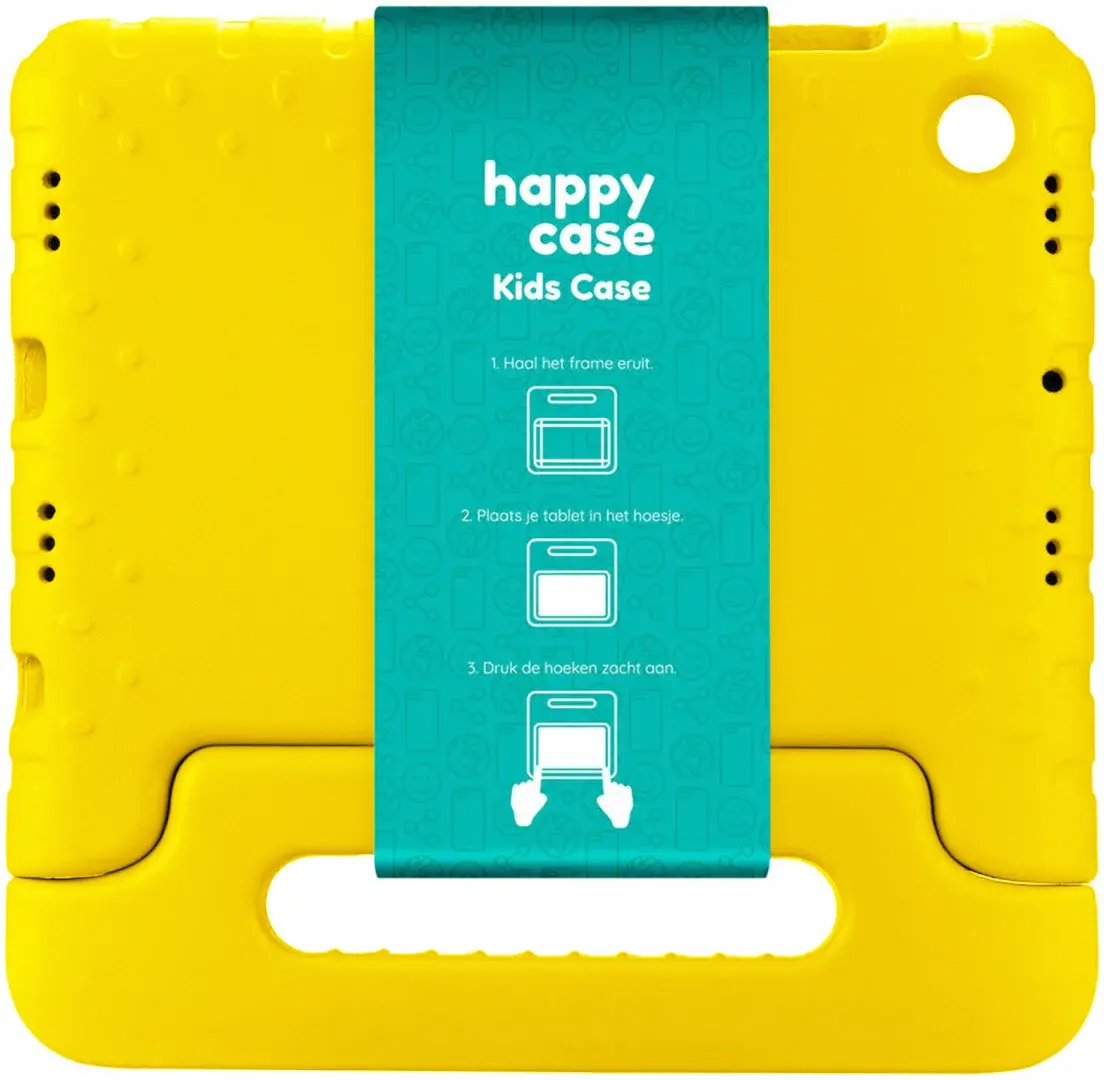HappyCase Samsung Tab A8 Kinder Tablethoes met Handvat Geel afbeelding 9