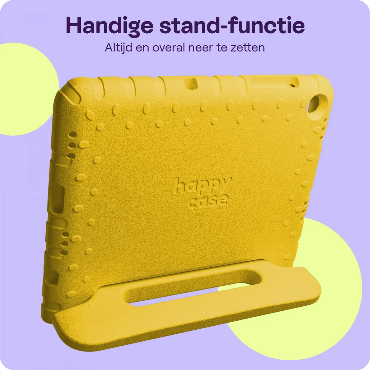 HappyCase Samsung Tab A 10.1 2019 Kinder Tablethoes met Handvat Geel afbeelding 5