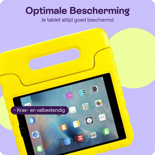HappyCase iPad 9.7 2017/2018/Air/Air 2 Kinder Tablethoes Geel afbeelding 6