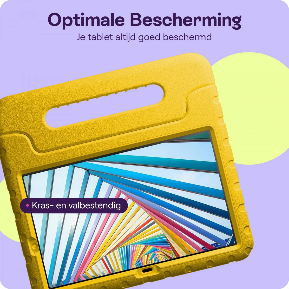 HappyCase Lenovo Tab M10 Gen 3 10.1 Kinder Tablethoes Handvat Geel afbeelding 6