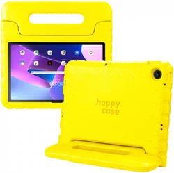 HappyCase Lenovo Tab M10 Plus Gen 3 Kinder Tablethoes Handvat Geel afbeelding