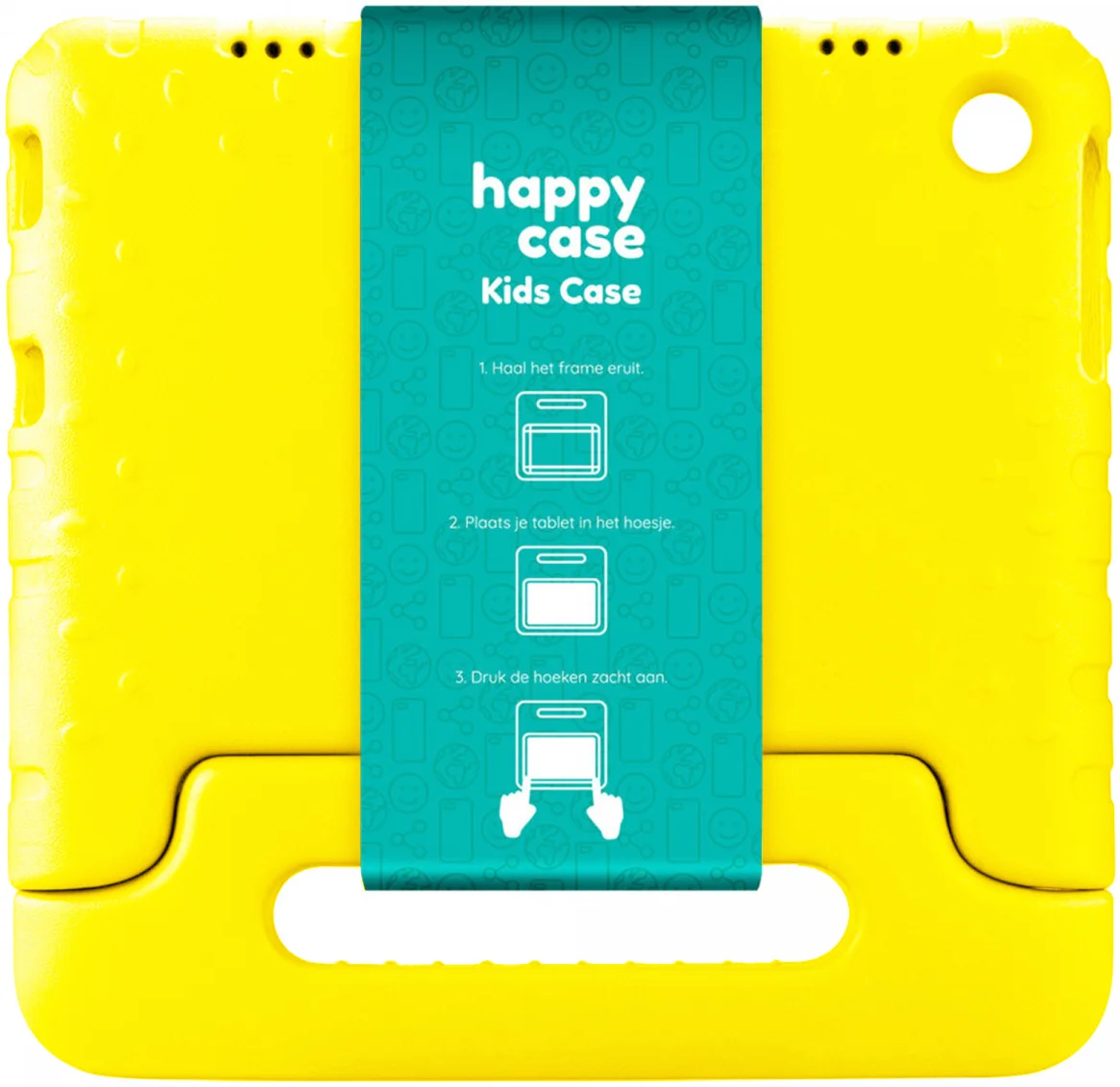 HappyCase Lenovo Tab M10 Plus Gen 3 Kinder Tablethoes Handvat Geel afbeelding 5