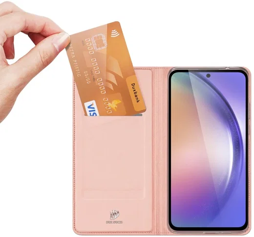 Dux Ducis Skin Pro Samsung Galaxy A55 Hoesje Portemonnee Roze afbeelding 1