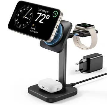 ESR HaloLock 15W 3-in-1 MagSafe Oplader iPhone/AirPods/Apple Watch Zwart