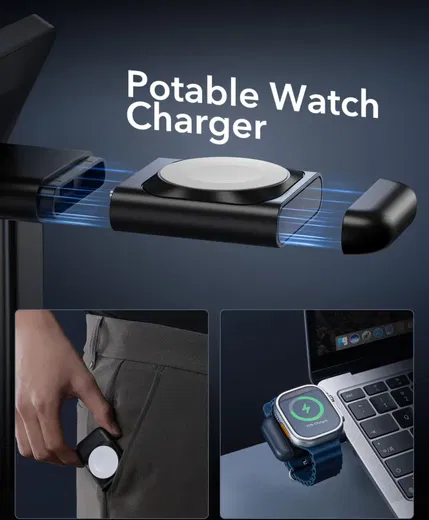 ESR HaloLock 15W 3-in-1 MagSafe Oplader iPhone/AirPods/Apple Watch Zwart afbeelding 7