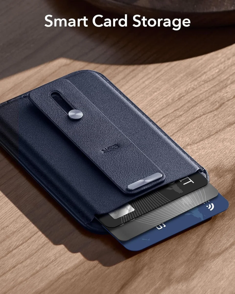 ESR HaloLock Vegan Leer MagSafe Kaarthouder Blauw afbeelding 3