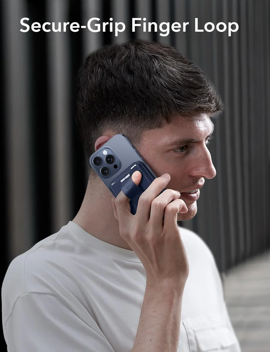 ESR HaloLock Vegan Leer MagSafe Kaarthouder Blauw afbeelding 4