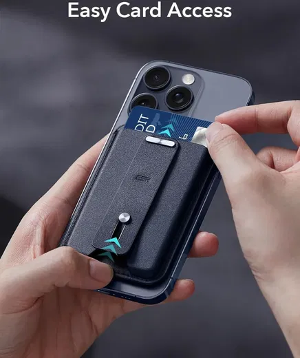 ESR HaloLock Vegan Leer MagSafe Kaarthouder Blauw afbeelding 5