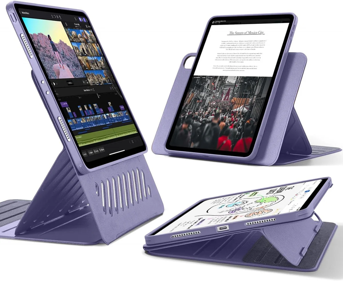ESR Shift iPad Pro 11 (2024/2025) Hoes Book Case Sleep/Wake Paars afbeelding 1