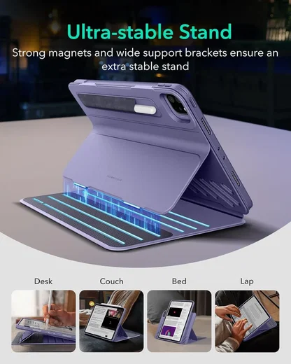ESR Shift iPad Pro 11 (2024/2025) Hoes Book Case Sleep/Wake Paars afbeelding 3