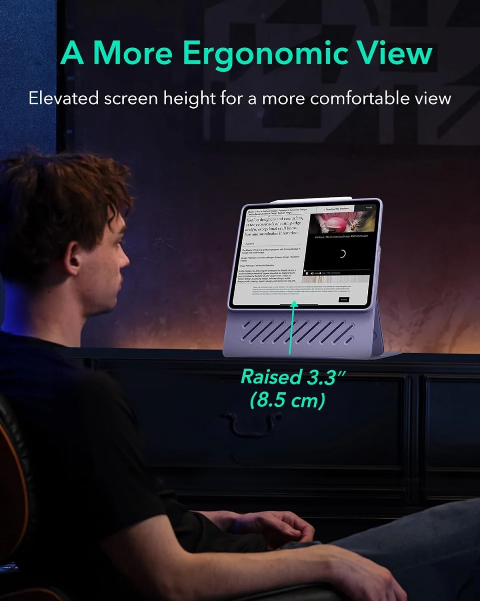 ESR Shift iPad Pro 11 (2024/2025) Hoes Book Case Sleep/Wake Paars afbeelding 6