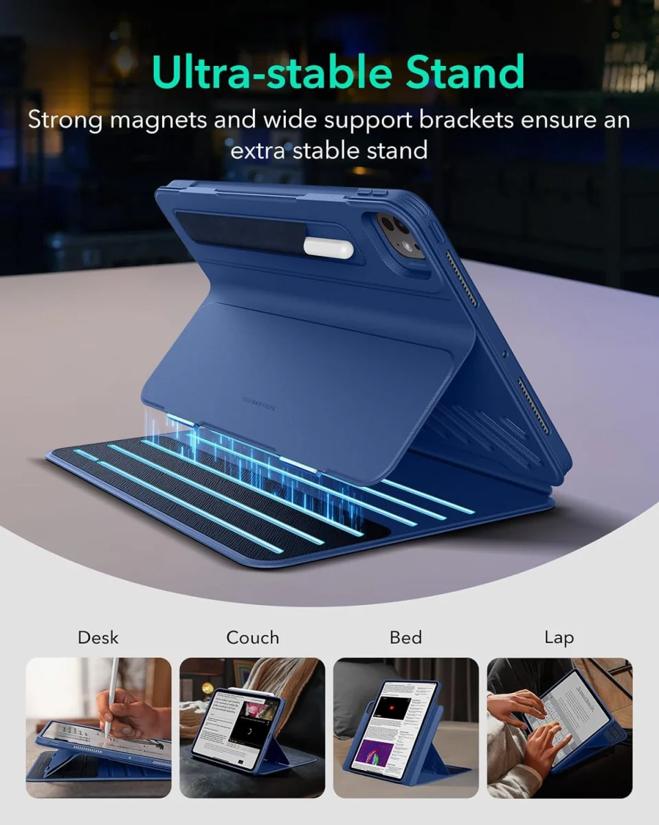 ESR Shift iPad Pro 13 (2024/2025) Hoes Book Case Sleep/Wake Blauw afbeelding 5