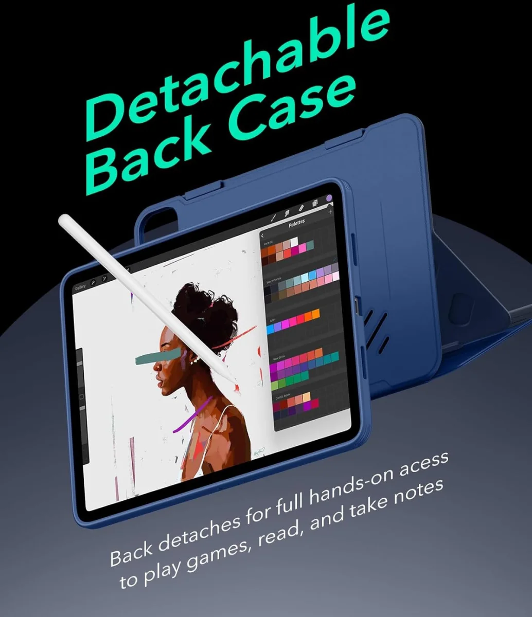 ESR Shift iPad Pro 13 (2024/2025) Hoes Book Case Sleep/Wake Blauw afbeelding 7