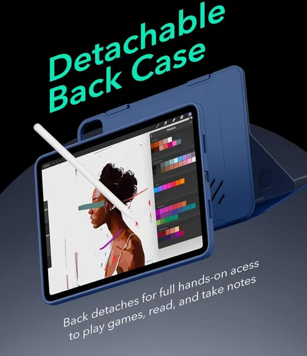 Accezz Liquid Silicone Backcover Met Penhouder Voor De Apple IPad Pro 11 2025 M5 2024 M4 Donkerblauw