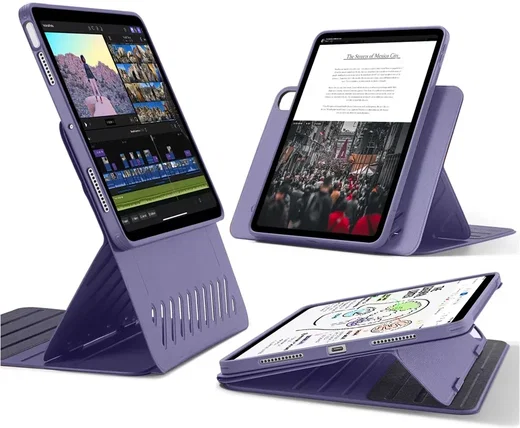 ESR Shift iPad Pro 13 (2024/2025) Hoes Book Case Sleep/Wake Paars afbeelding 1