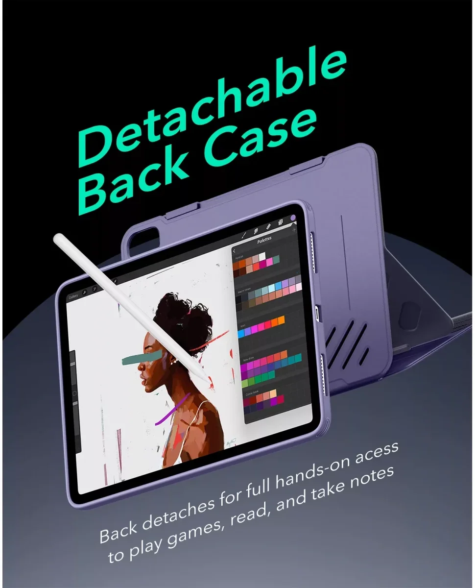 ESR Shift iPad Pro 13 (2024/2025) Hoes Book Case Sleep/Wake Paars afbeelding 7