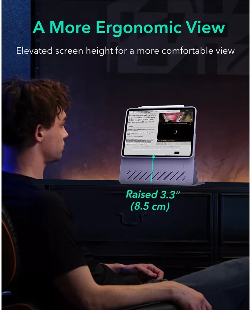 ESR Shift Apple iPad Air 13 (24/25) Hoes Book Case Sleep/Wake Paars afbeelding 5