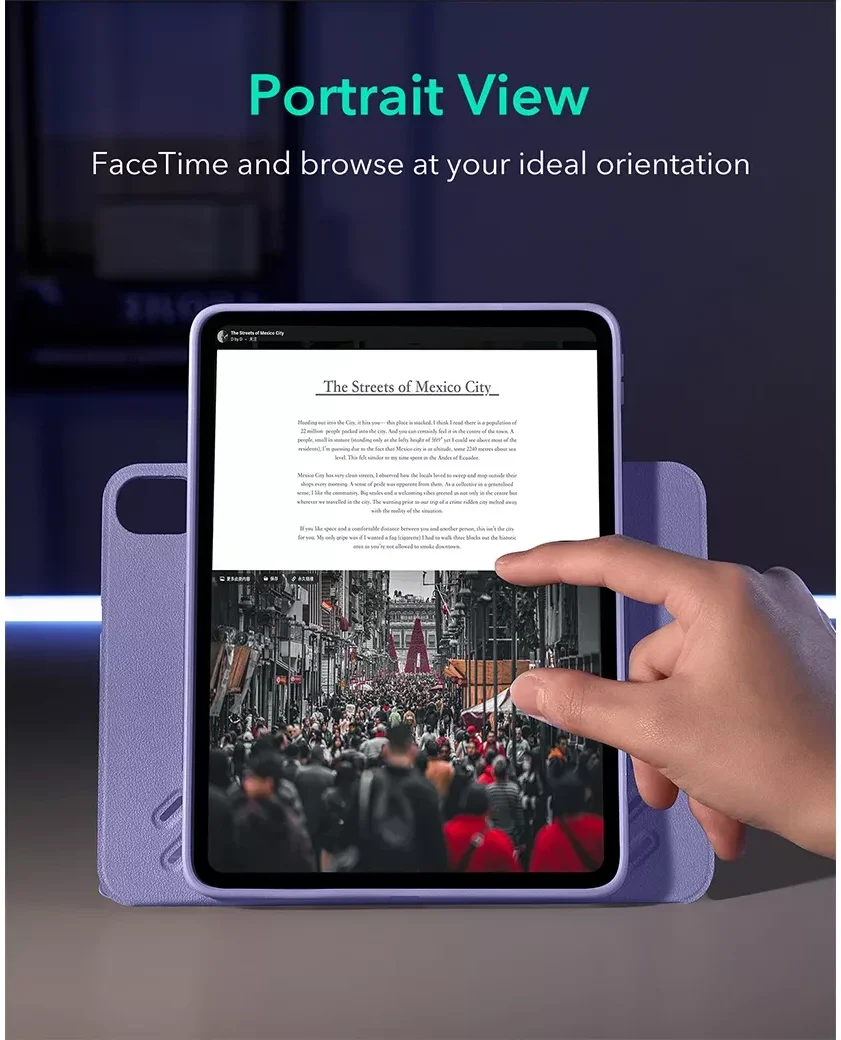 ESR Shift Apple iPad Air 13 (24/25) Hoes Book Case Sleep/Wake Paars afbeelding 6