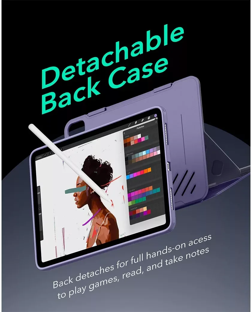 ESR Shift Apple iPad Air 13 (24/25) Hoes Book Case Sleep/Wake Paars afbeelding 7