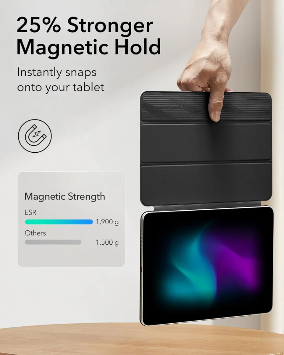 ESR Rebound Magnetic iPad Pro 13 (2024/2025) Hoes Book Case Zwart afbeelding 3