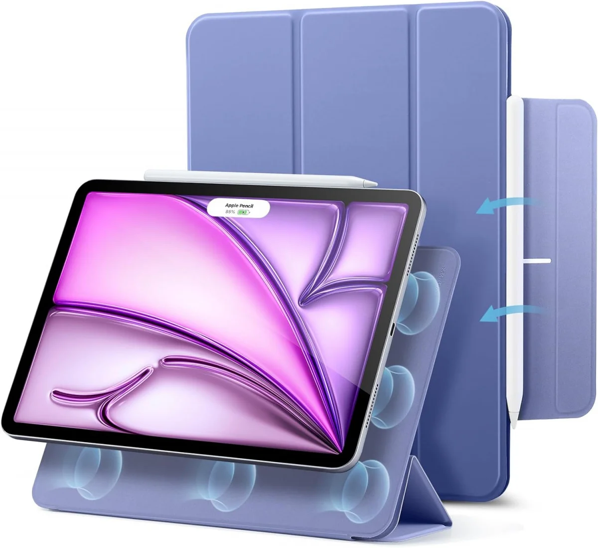 ESR Rebound Magnetic Apple iPad Air 13 (24/25/26) Hoes Book Case Paars afbeelding 1