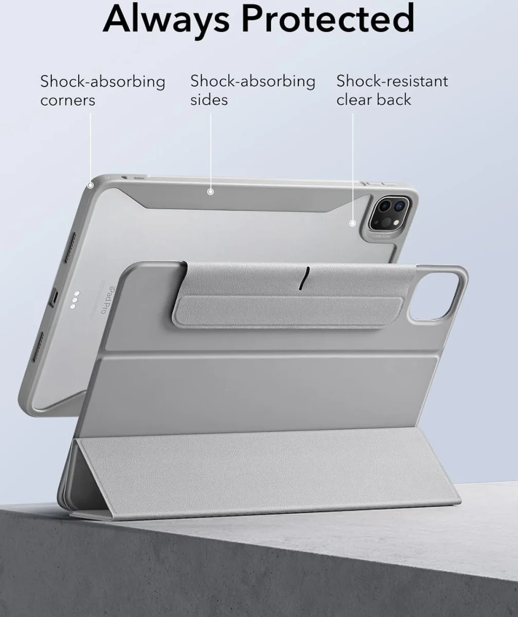 ESR Rebound Hybrid 360 iPad Pro 11 (2024/2025) Hoes Book Case Grijs afbeelding 5