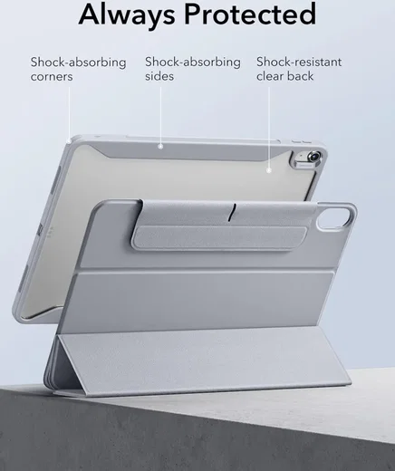 ESR Rebound Hybrid 360 iPad Air 13 (24/25/26) Hoes Book Case Grijs afbeelding 6
