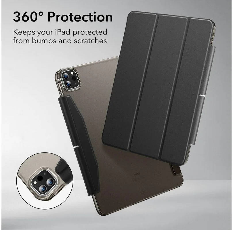 ESR Ascend Trifold iPad Pro 11 (2024/2025) Hoes Book Case met Sleep/Wake Zwart afbeelding 2