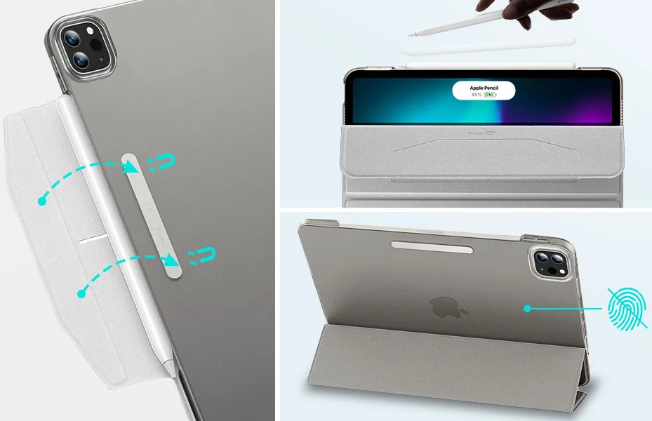 ESR Ascend Trifold iPad Pro 11 (2024/2025) Hoes Book Case met Sleep/Wake Grijs afbeelding 10