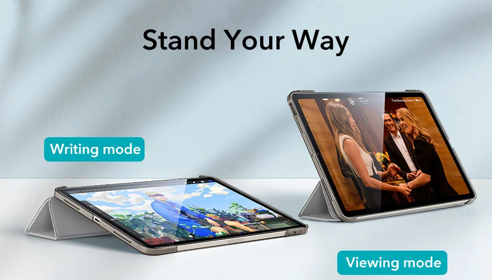 ESR Ascend Trifold iPad Pro 11 (2024/2025) Hoes Book Case met Sleep/Wake Grijs afbeelding 9