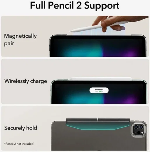 ESR Ascend Trifold iPad Pro 13 (2024/2025) Hoes Book Case met Sleep/Wake Zwart afbeelding 6