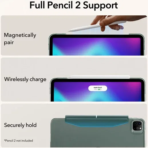 ESR Ascend Trifold iPad Pro 13 (2024/2025) Hoes Book Case met Sleep/Wake Groen afbeelding 6