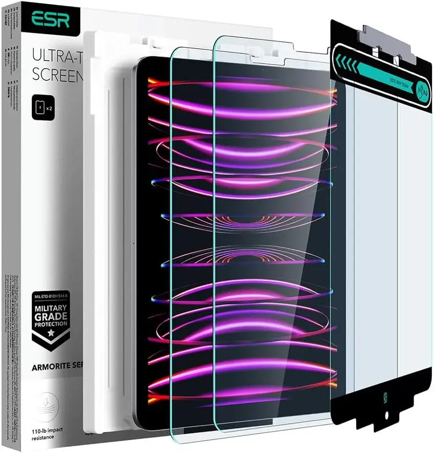 ESR Armorite iPad Pro 12.9 (2022/2021/2020/2018) Screen Protector (2-Pack) afbeelding 1