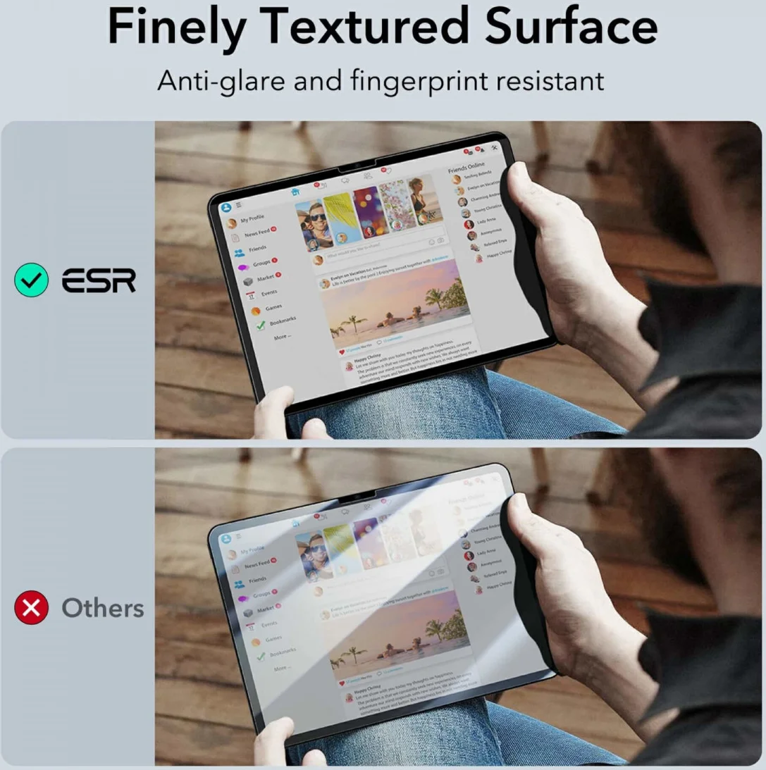ESR Paper Feel Magnetic Privacy iPad Pro 11 (2024) Screen Protector afbeelding 6