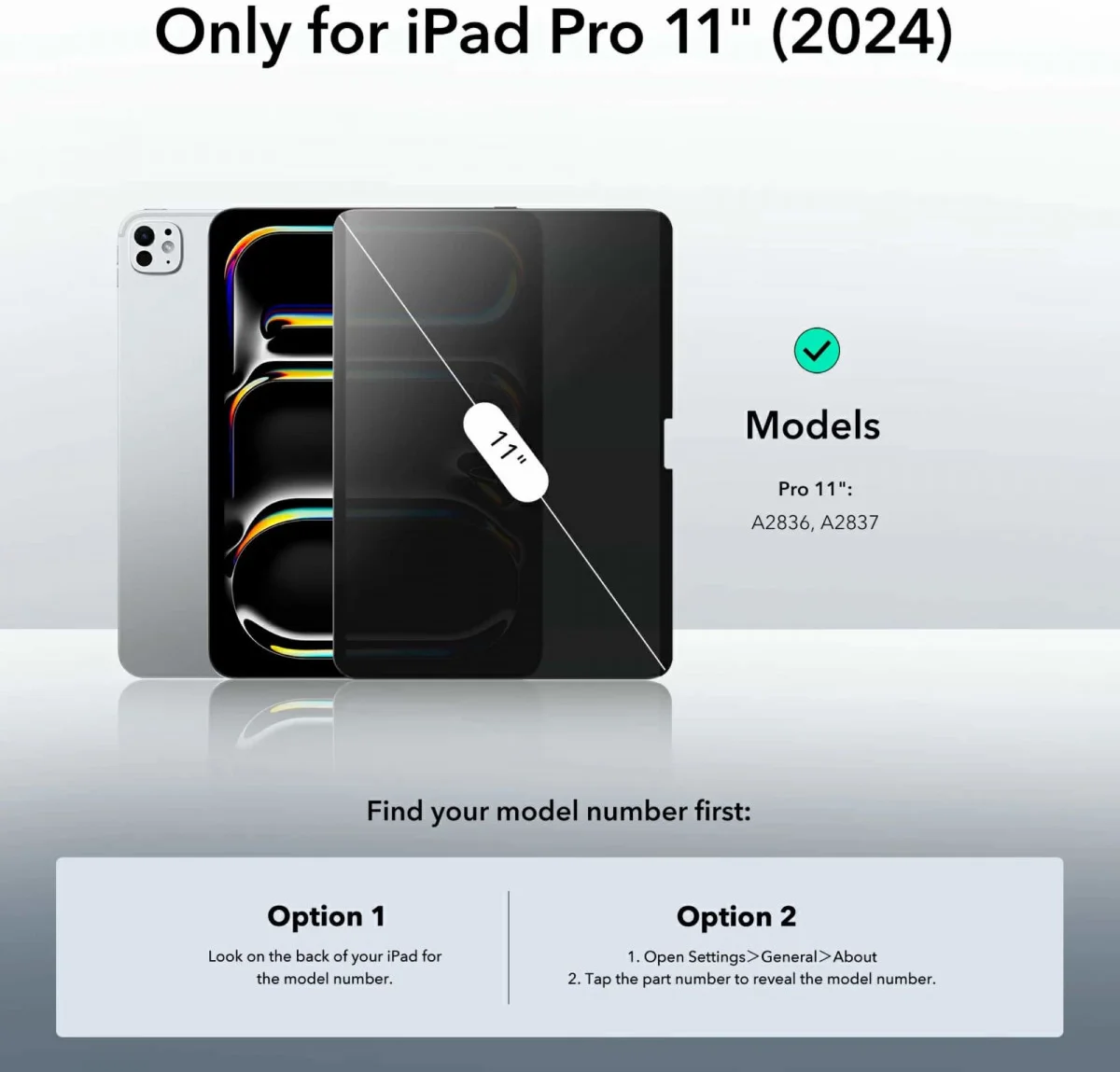 ESR Paper Feel Magnetic Privacy iPad Pro 11 (2024) Screen Protector afbeelding 9