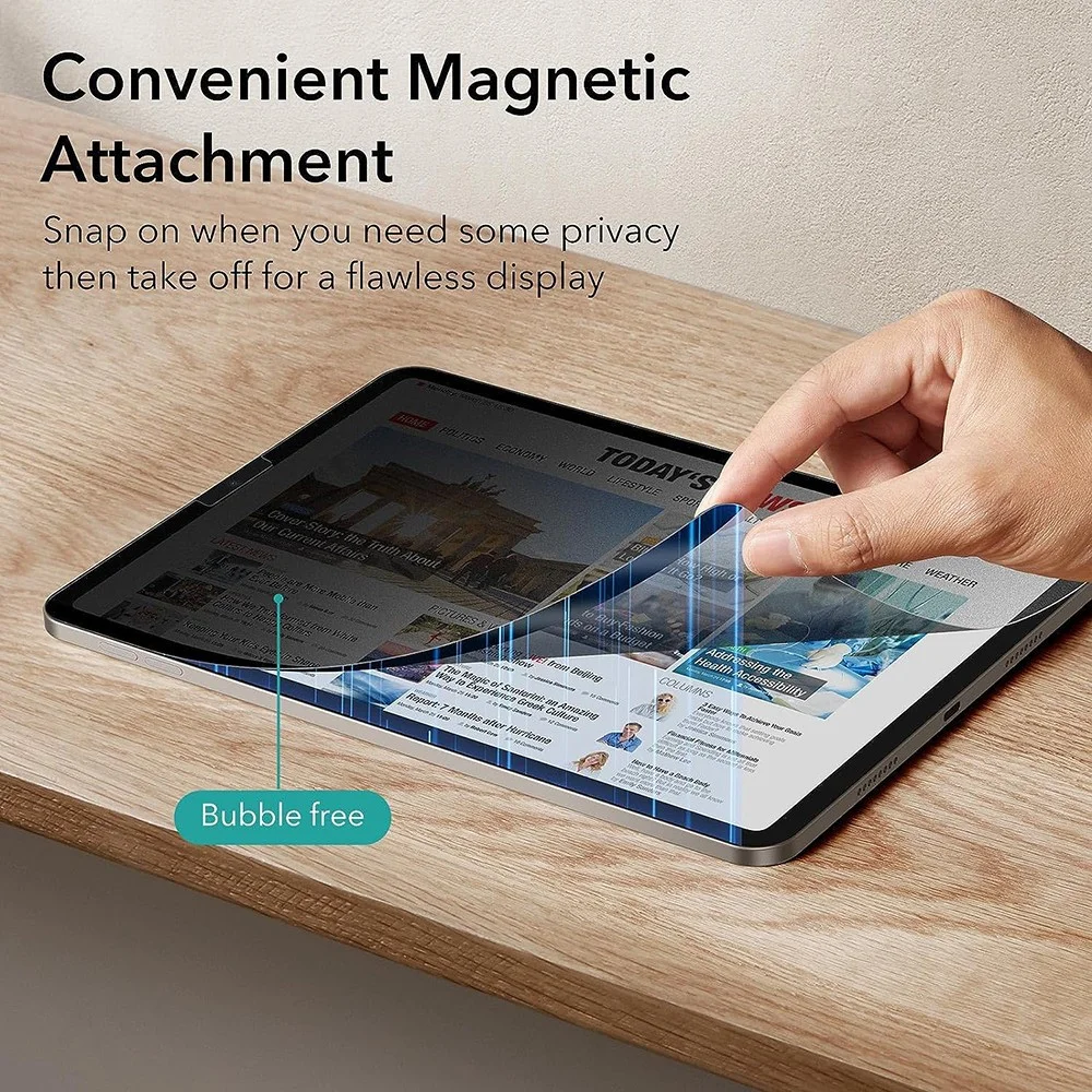 ESR Paper Feel Magnetic Privacy iPad Air 13 (24/25/26)/Pro 12.9 Screen Protector afbeelding 4
