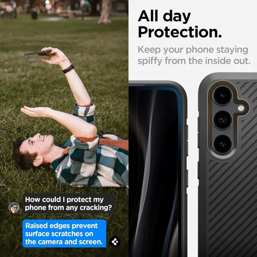 Spigen Core Armor Samsung Galaxy S23 FE Hoesje Back Cover Zwart afbeelding 4