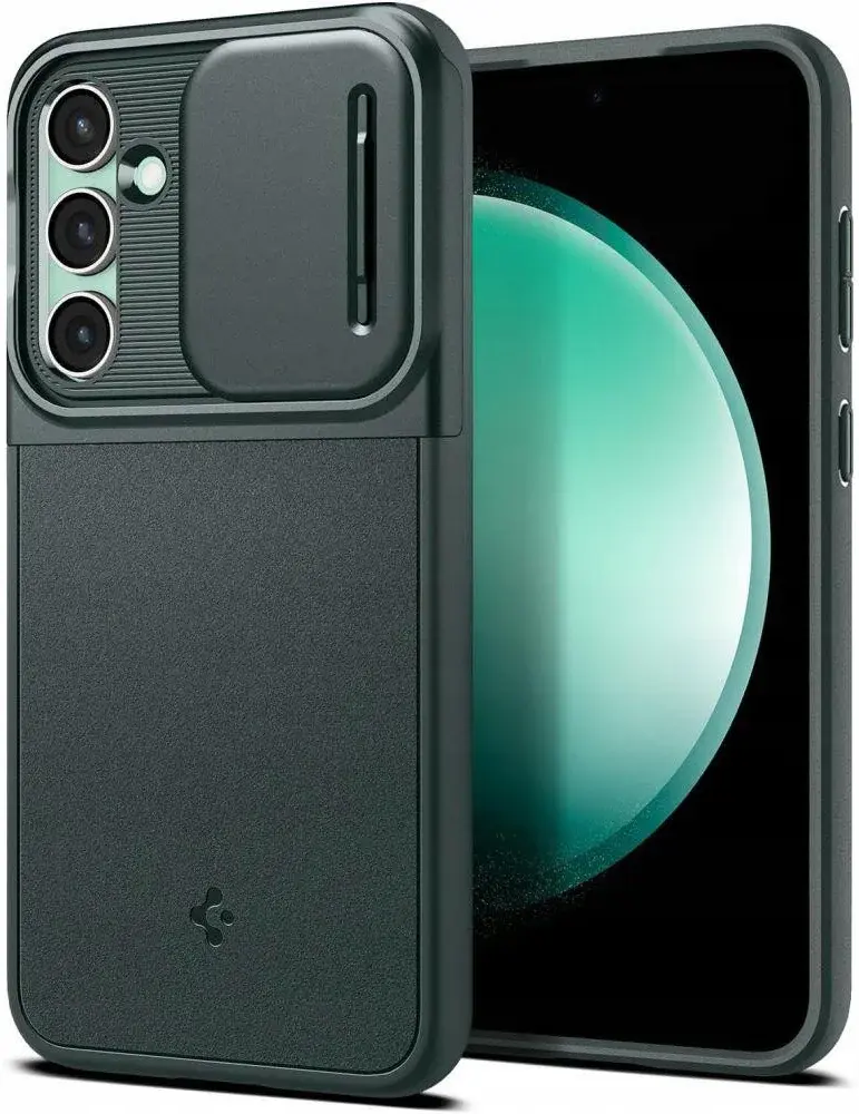 Spigen Optik Armor Samsung Galaxy S23 FE Hoesje Camera Slider Groen afbeelding 1