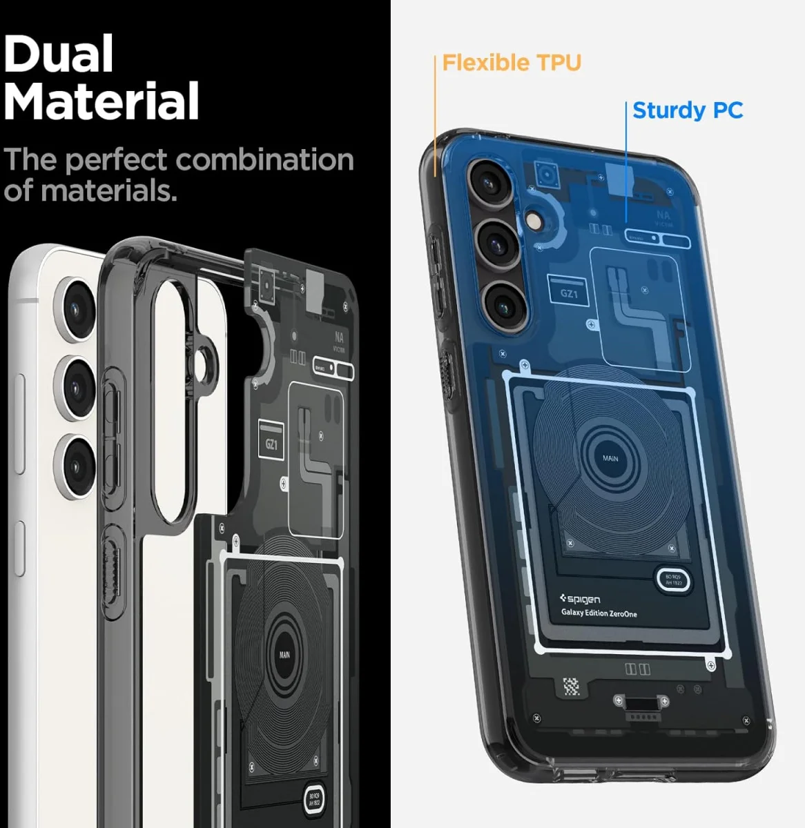 Spigen Ultra Hybrid Zero One Samsung Galaxy S23 FE Hoesje Zwart afbeelding 6