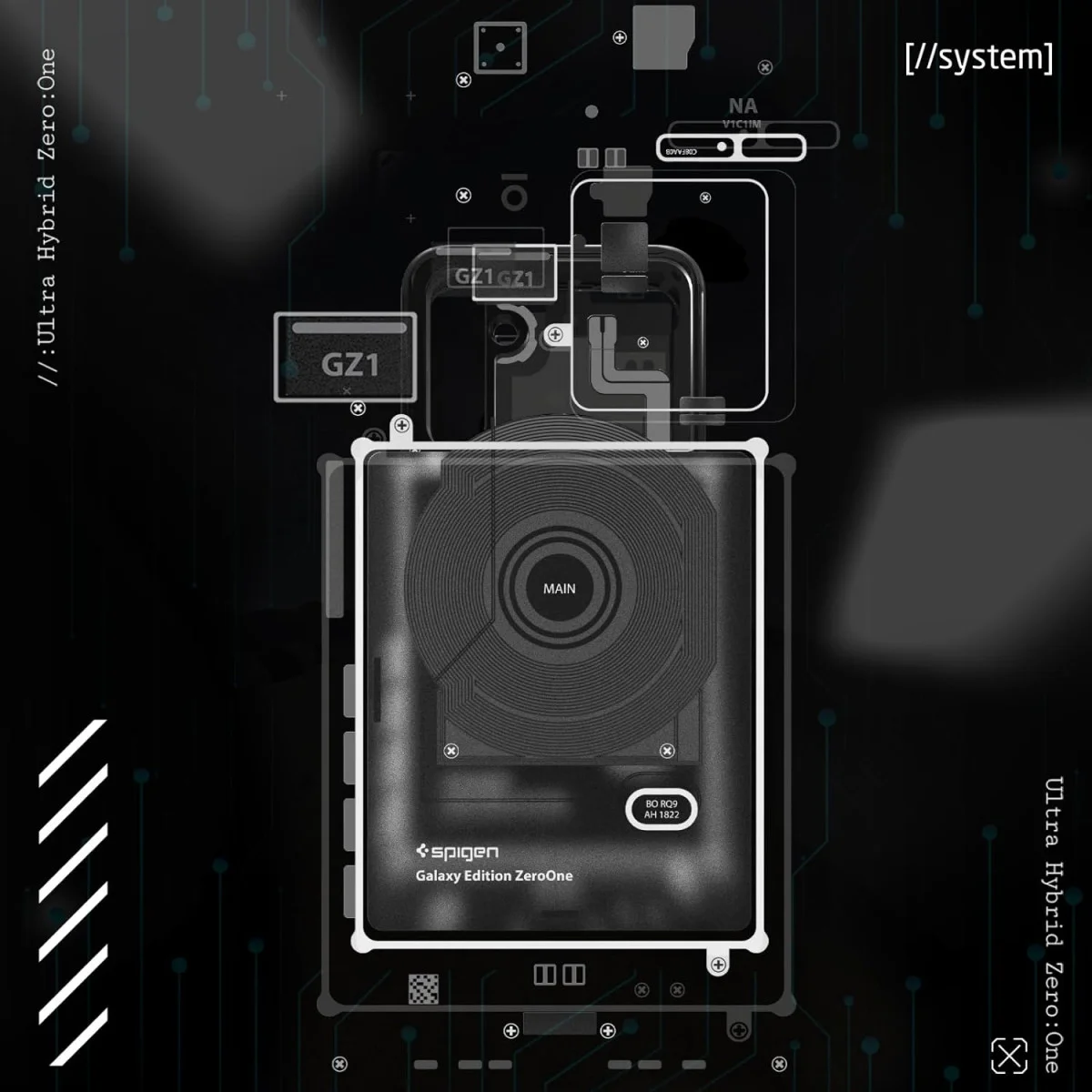 Spigen Ultra Hybrid Zero One Samsung Galaxy S23 FE Hoesje Zwart afbeelding 3