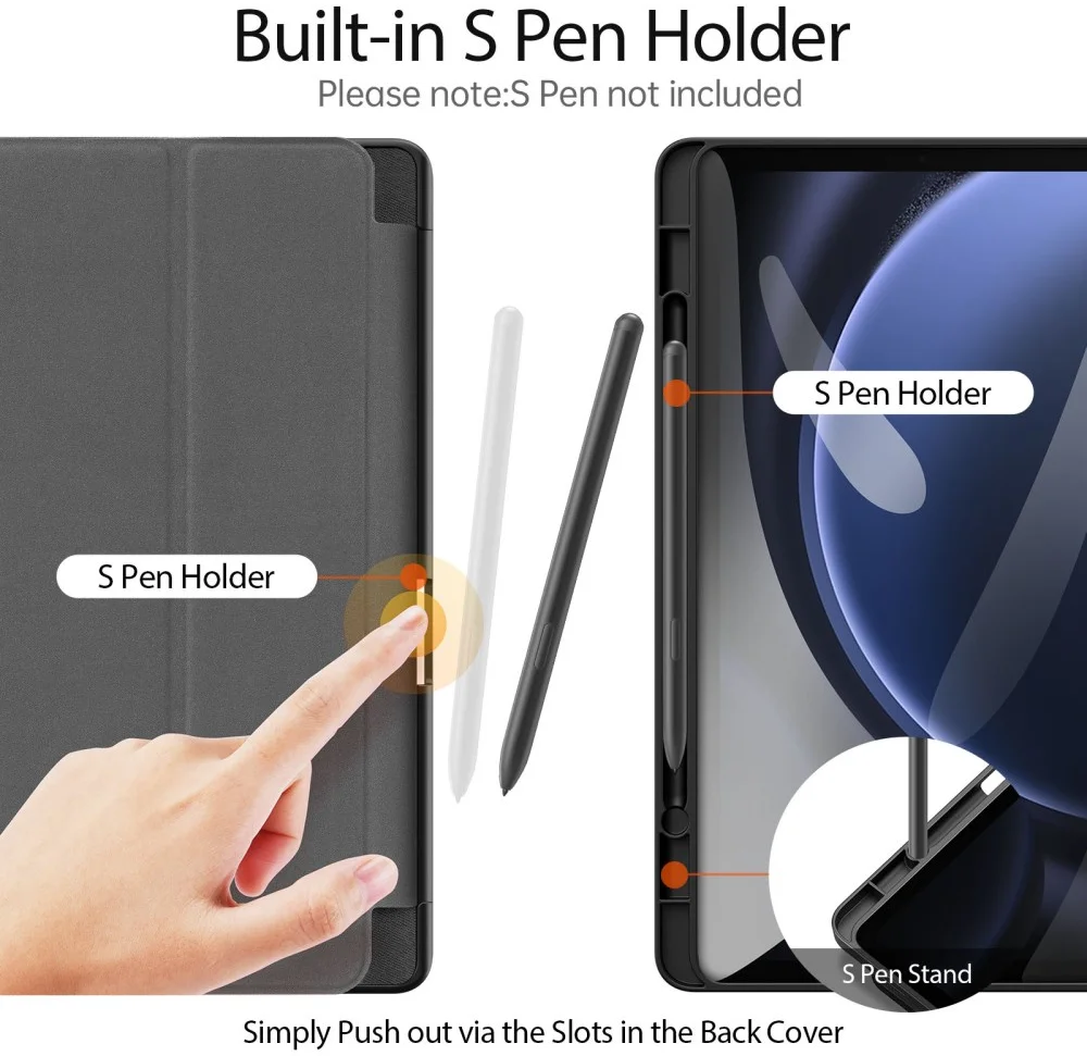Dux Ducis Domo Samsung Tab S10 Lite / S10 FE / S9 FE / S9 Hoes Book Case Zwart afbeelding 5
