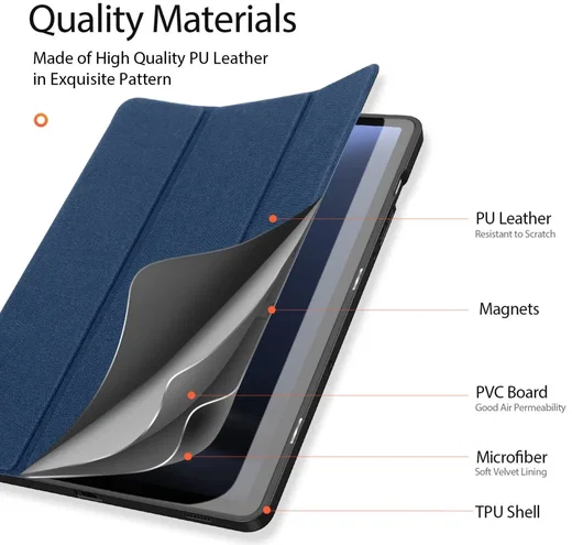 Dux Ducis Domo Samsung Tab S10 Lite / S10 FE / S9 FE / S9 Hoes Book Case Blauw afbeelding 10