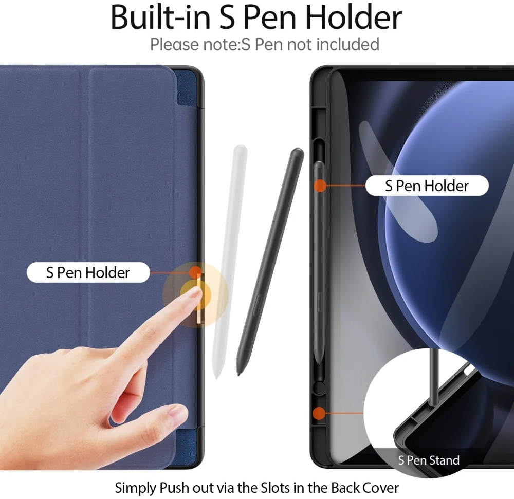 Dux Ducis Domo Samsung Tab S10 Lite / S10 FE / S9 FE / S9 Hoes Book Case Blauw afbeelding 5