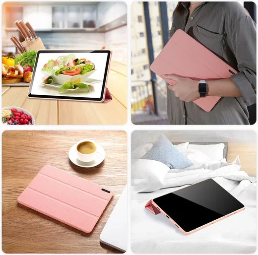 Dux Ducis Domo Samsung Tab S10 Lite / S10 FE / S9 FE / S9 Hoes Book Case Roze afbeelding 11
